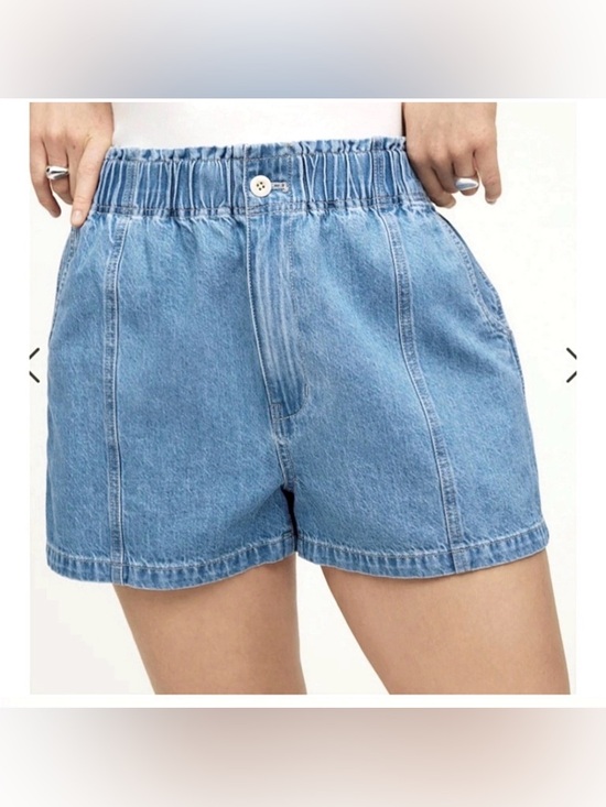 Madewell Pants - Madewell Pull On Paper Bag Denim Shorts Blue Womens Size 28 Comfortabke Spring